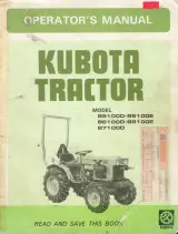 Kubota B5100D/B5100E/B6100D/B6100E/B7100D Tractor Operator's Manual (P/N 66701-62919) – preview page 1