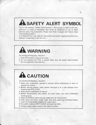 Kubota B5100D, B5100E, B6100D, B6100E, B7100D tractor operators manual Preview image 2