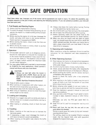 Kubota B5100D, B5100E, B6100D, B6100E, B7100D tractor operators owners manual Preview image 3