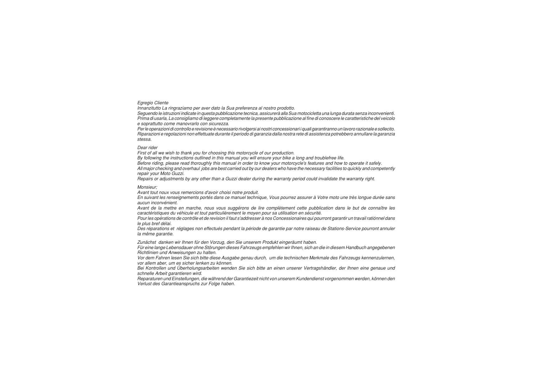 Moto Guzzi California EV Special Sport Jackal Stone service manual Preview image 2