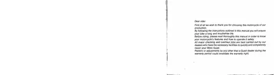 Moto Guzzi Moto Guzzi California II / California 2 owner´s manual manual preview page 3 - thumbnail