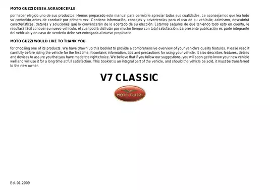 Moto Guzzi V7 Classic repair manual Preview image 1