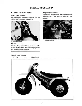 1982-1983 Yamaha Tri-Moto 175, YT175 repair manual Preview image 3