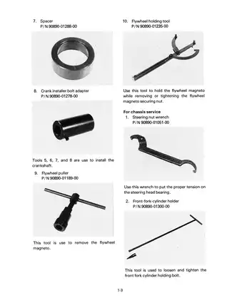 1982-1983 Yamaha Tri-Moto 175, YT175 repair manual Preview image 5