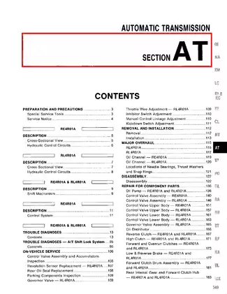 1994-2009 Nissan Pathfinder Automatic Transmission manual