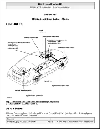 2006-2008 Hyundai Elantra GLS service manual Preview image 1