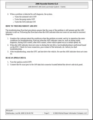 2006-2008 Hyundai Elantra GLS service manual Preview image 5