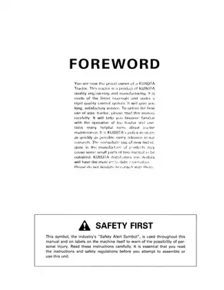 Comprehensive Operator's Manual for Kubota L-Series Tractors Preview image 3