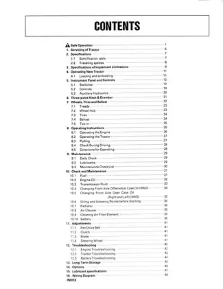 Kubota B9200 HST tractor operators manual Preview image 4