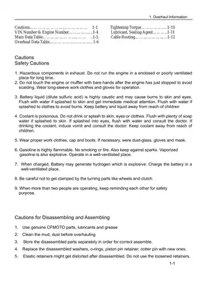 CF500 / CF500-A Service Manual - Complete Repair Guide for Chunfeng ATVs Preview image 4