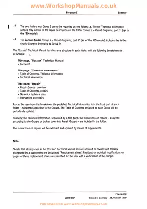 1996-2004 Porsche 986 Boxster technical manual Preview image 3