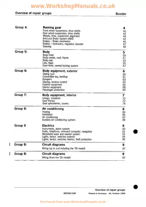 1996-2004 Porsche 986 Boxster technical manual Preview image 5