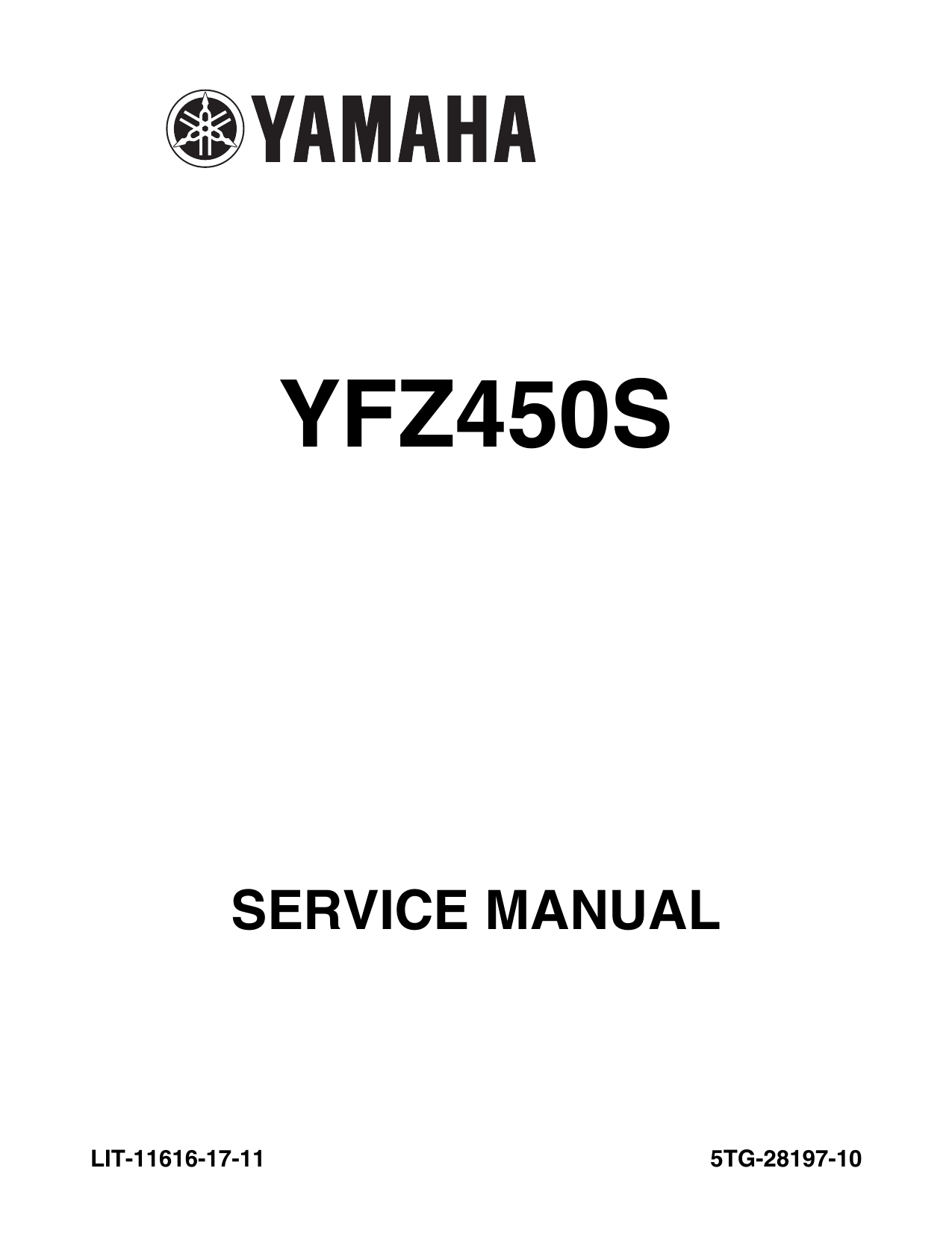 2004-2009 Yamaha YFZ450S ATV service manual Preview image 1