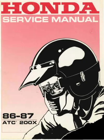 Preview: 1986–1987 Honda ATC 200X Service & Repair Manual (OEM)