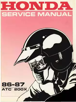 1986-1987 Honda ATC200X service manual Preview image 1