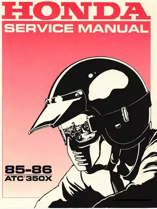 1985-1986 Honda ATC350X service manual Preview image 1