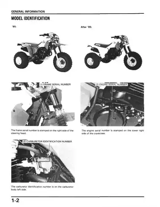 1985-1986 Honda ATC350X service manual Preview image 5