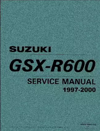Complete Service Manual for Suzuki GSX-R600 (1998-1999) - Inspection & Maintenance Guide
