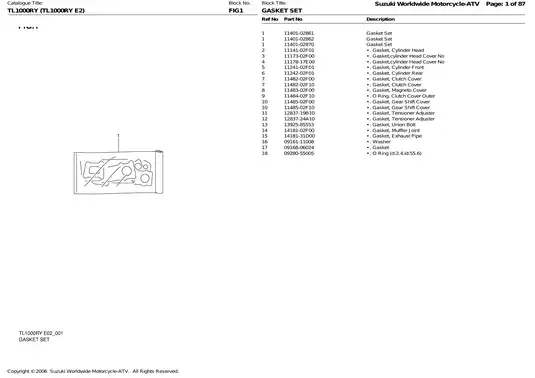 1998-2003 Suzuki TL1000R shop manual