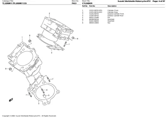 1998-2003 Suzuki TL1000R shop manual Preview image 4