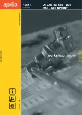 2001–2003 Aprilia Atlantic 125 / 200 / 250 / 500 Sprint Service Manual (P/N 8140866) – preview page 1