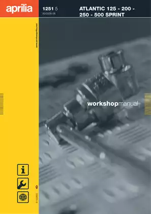 2005-2007 Aprilia Atlantic 125, Atlantic 200, Atlantic 250, Atlantic 500, Sprint workshop manual