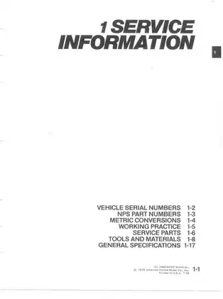 Honda GL-1000 Shop Manual - Complete Service Guide (1976-1978) Preview image 3