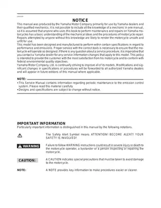1997-2008 Yamaha V-Star XVS650 service manual Preview image 3