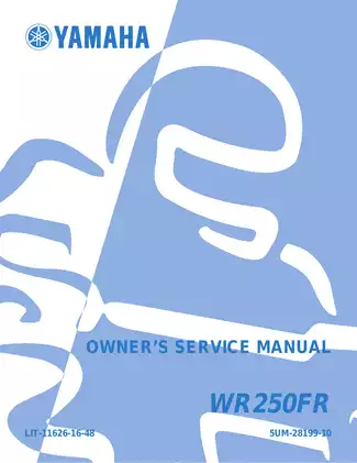 2000-2006 Yamaha WR250F owner´s service manual Preview image 2