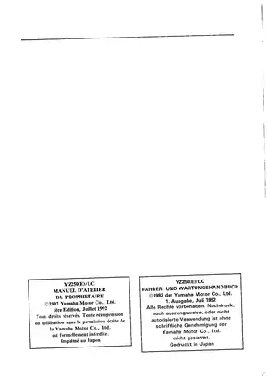 1992-2006 Yamaha YZ250 onwer´s service manual Preview image 4