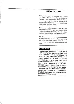 1992-2006 Yamaha YZ250 onwer´s service manual Preview image 5