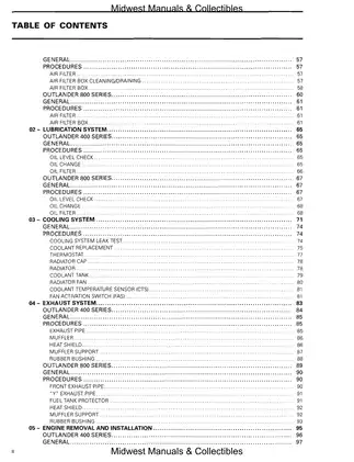 2006 Bombardier Outlander Max series ATV shop manual Preview image 5