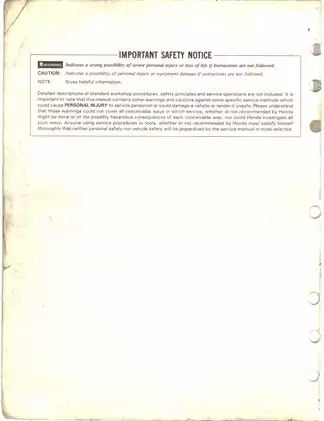 1986-1989 Honda TRX250R FourTrax, 250R service manual Preview image 2