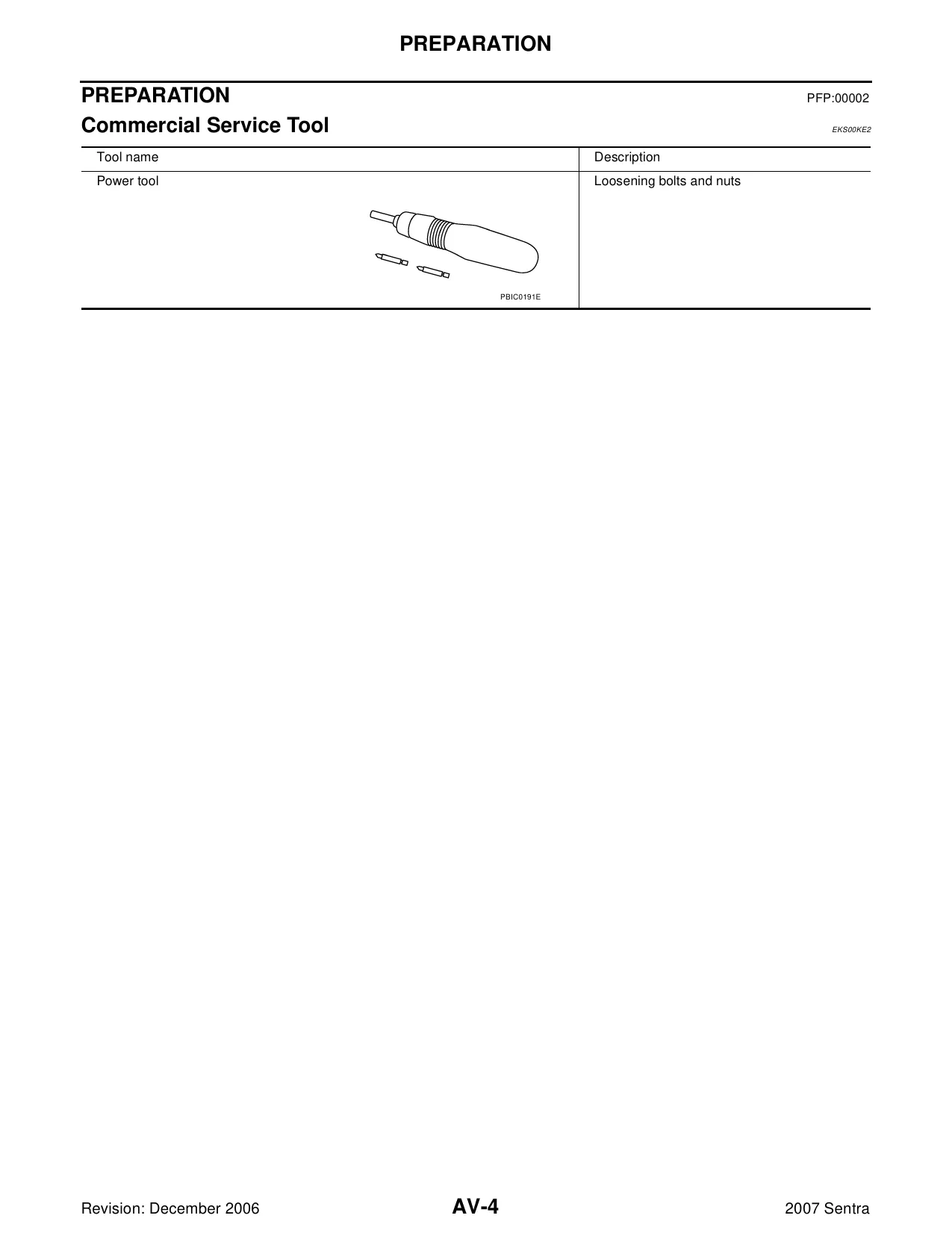 2007 Nissan Sentra shop manual Preview image 4