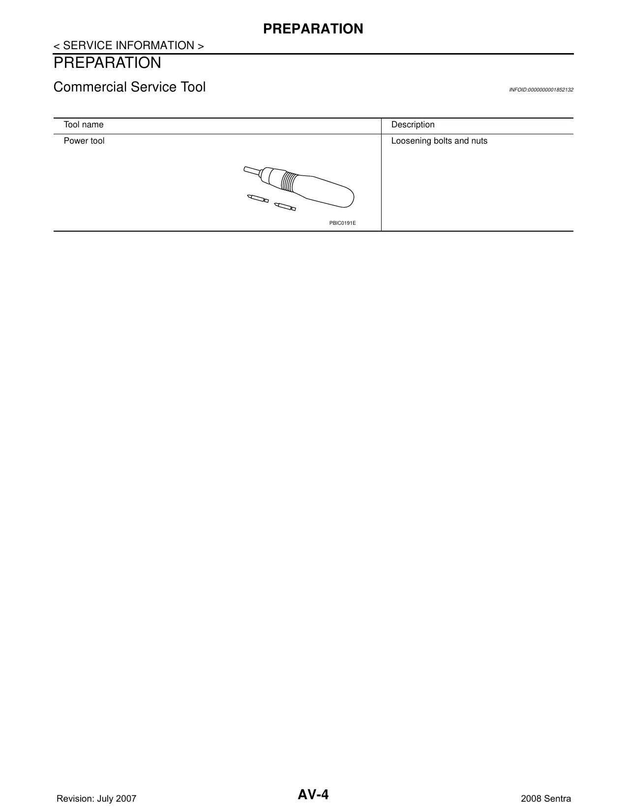 2008 Nissan Sentra shop manual Preview image 4