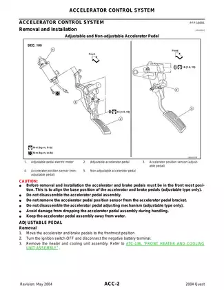 2004 Nissan Quest shop manual Preview image 2