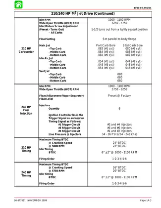 Mercury 210 Hp M2, 240 Hp M2 Jet Drive outboard engine service manual Preview image 3