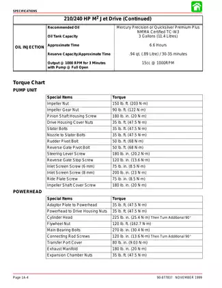 Mercury 210 Hp M2, 240 Hp M2 Jet Drive outboard engine service manual Preview image 4