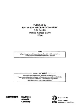 2002 Beechcraft Baron 58P, 58PA, 58TC, 58TCA aircraft maintenance manual Preview image 2