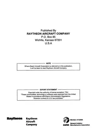 Raytheon Beech Baron 58P & 58TC Maintenance Manual Preview image 2