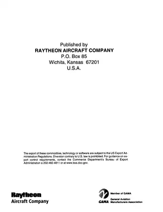 Raytheon Aircraft Company Baron B55, E55 & 58 Illustrated Parts Catalog Preview image 3