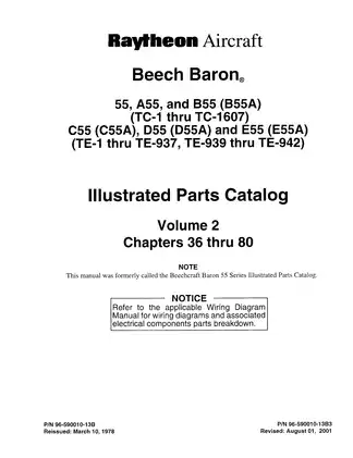 Beechcraft Baron 55 Illustrated Parts Catalog - Complete Manual (All Models Covered) Preview image 2