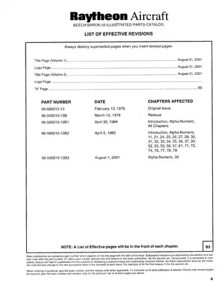 Beechcraft Baron 55 Illustrated Parts Catalog - Complete Manual (All Models Covered) Preview image 4