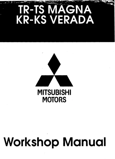 Mitsubishi Magna TR, TS, KR, KS, Verada TR, TS & Sigma Factory Workshop Manual (P/N  AW342051)