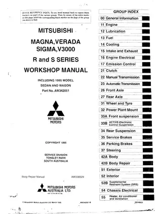 1995 Mitsubishi Magna KR, KS, Verada, TR, TS repair manual Preview image 3