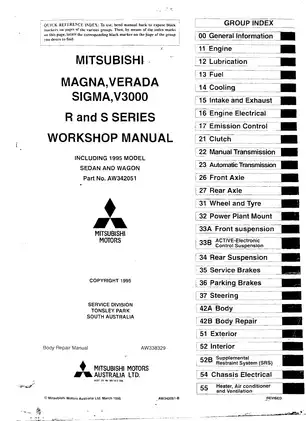 Mitsubishi Magna, Verada & Sigma Workshop Manual (1995 Model) Preview image 3