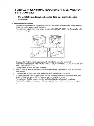 Toshiba e-Studio 166, 206 service manual Preview image 3