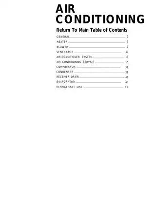 1993-1996 Hyundai Lantra Elantra Air Conditioning manual