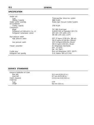 1993-1996 Hyundai Lantra Elantra Air Conditioning manual Preview image 2