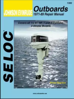 1971-1989 Evinrude Johnson 1.25 hp-60 hp outboard motor repair manual